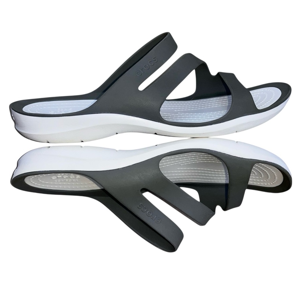Crocs Swiftwater Sandal, Grey/White, Women’s Sz 10 - Picture 4 of 6